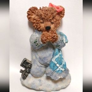 Vintage Praying Baby Girl Bear Refrigerator Magnet